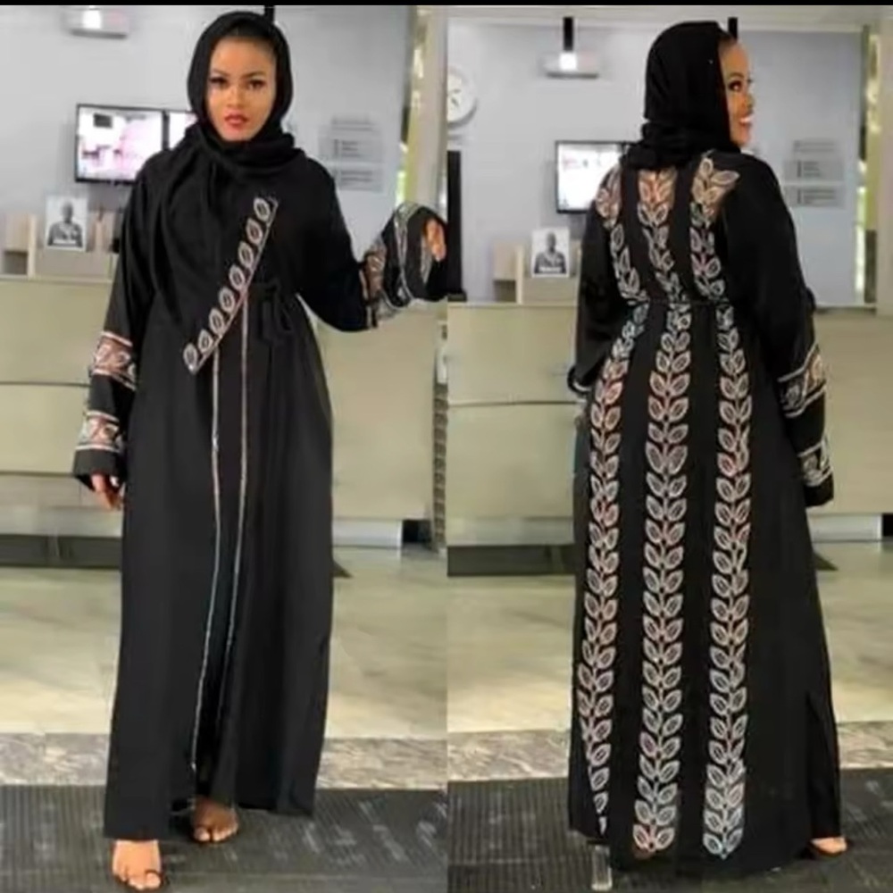 Elegant Black Embroidered Dress